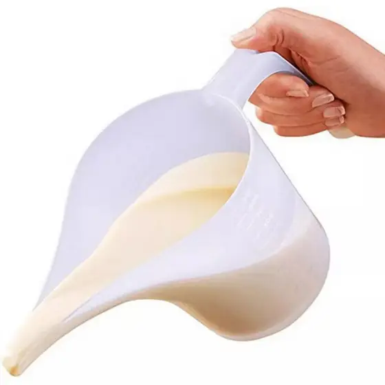Jarra Medidora Funil Para Confeitaria 1 Litro Copo Medidor Multiuso Dosagem de Massas Cupcake