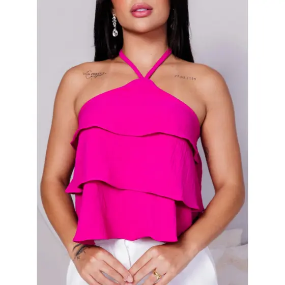 Blusa Duna 3 Babados Feminina