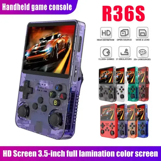 Console De Jogos Portátil Retrô R36S-Tela IPS De 3.5 Polegadas , 64 Gb/128 , Dispositivo Para Com Integrados
