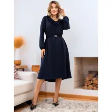 Vestido Midi Evangélico Boho Cinto Forrado Elegante Moda Feminina
