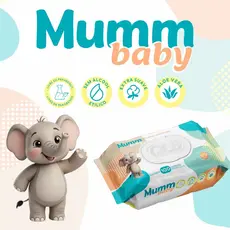 Kit com 10 Lenços/Toalhas Umedecidas Mumm Baby C/100