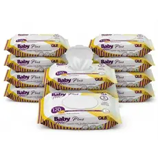 Caixa com 10 Lenços Umedecidos Baby Free Plus com 120 Unidades Cada – Sem Tampa Flip-Top