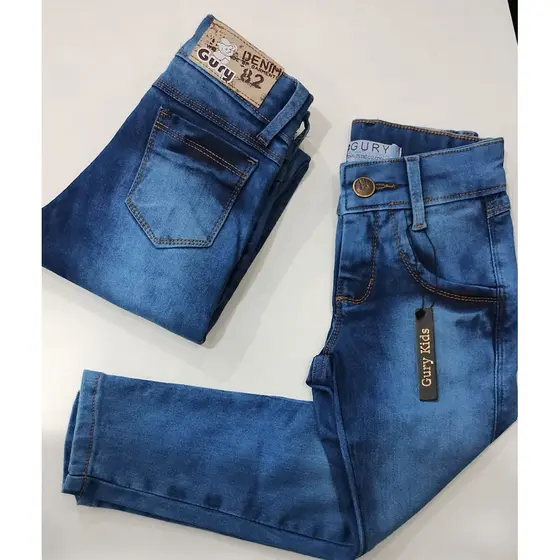 Calça Jeans  Infantil  Clara Menino Com Regulagem