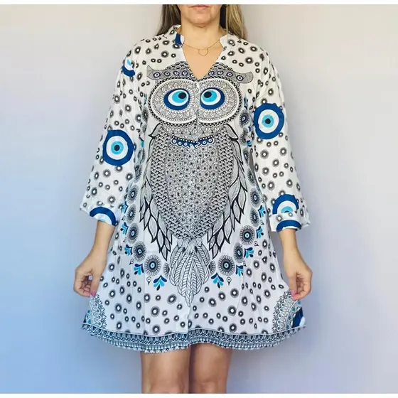 CAMISAO  FEMININO ESTAMPADO SAIDA DE PRAIA
