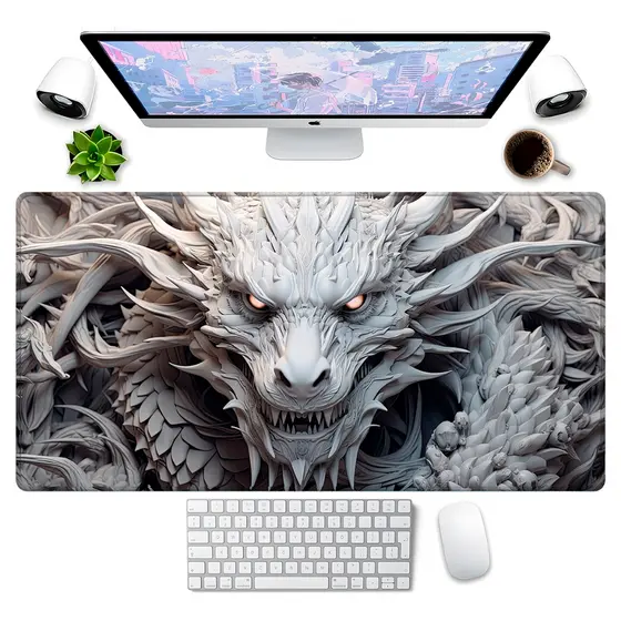 Mouse Pad Gamer Speed Dragao Medieval Orientais Borda Costurada Diversos Tamanhos e Modelos
