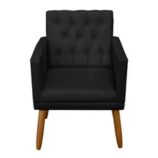 Poltrona para Sala de espera Capitone Cadeira Decorativa Estofada Escritório Recepção Sala de estar