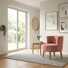Poltrona Decor para Sala de Estar Aconchegante Moderna Reforçada Pés de Madeira Ergonômica