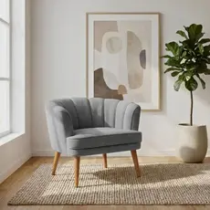 Poltrona Moderna para Sala de Espera Tecido Veludo Macia Pés Palito Reforçado Ergonômica