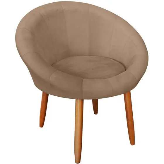 Poltrona Roma para Sala de Espera Decorativa Cadeira Estofada Resistente Escritório Recepção de Luxo