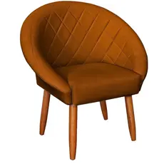 Poltrona Ibiza Courino para Sala de Espera Decorativa Cadeira Estofada Resistente Escritório