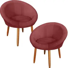 Kit 2 Poltronas Roma para Sala de Espera Decorativa Cadeira Estofada Resistente Escritório Recepção