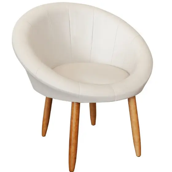 Poltrona Roma Corino para Sala de Espera Decorativa Cadeira Estofada Resistente Escritório Recepção