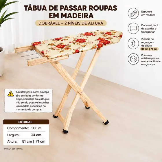 ✨ Tábuas de passar roupa (ESTAMPAS SORTIDAS)