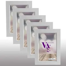 Kit Porta Retrato 10x15 C/ Vidro Branco 5 Unidades