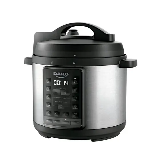 Panela de Pressão Dako 1000W 6L Multifunções Preto 127V