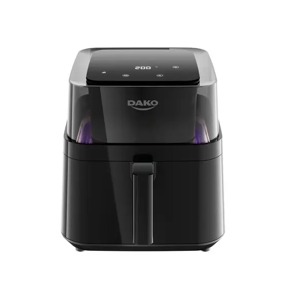 Fritadeira Air Fryer Dako Digital com 6 Litros e Visor 360° 4 em 1 127V
