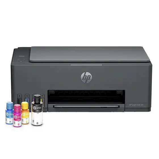 Impressora Multifuncional HP Smart Tank 584 All In One Tanque de Tinta Colorida USB e Wi-Fi Bivolt