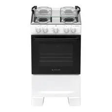 Fogão 4 Bocas à Gás Atlas Coliseum Plus com Mesa de Inox Branco