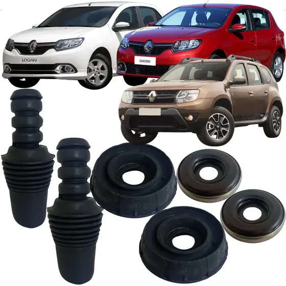 Par Batente Coxim Amortecedor Dianteiro Captur Duster Logan Oroch Sandero Sampel