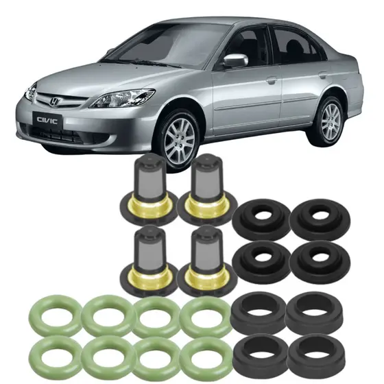 Kit Reparo do Bico Injetor Civic 1.7 16v Gasolina 2001 2002 2003 2004 2005 2006 DS