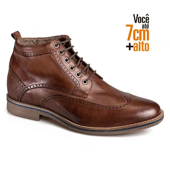 Bota  Windsor Alth Couro Rafarillo Aumenta Altura 7cm