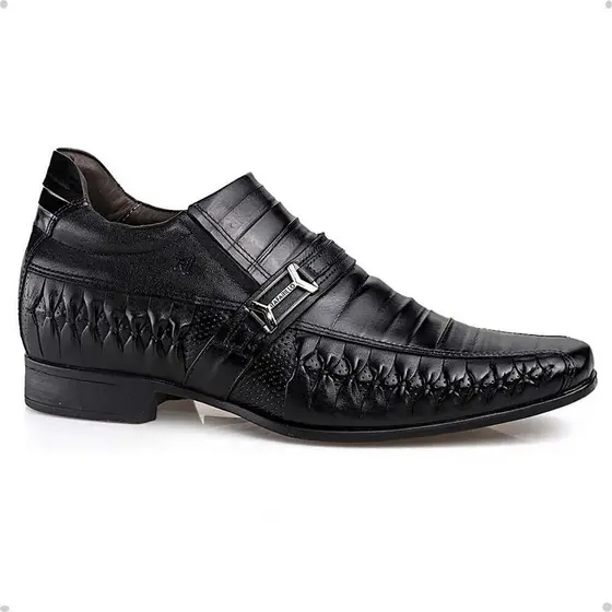 Sapato Social Vegas Alth Couro Rafarillo Aumenta Altura 7cm