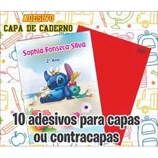 Adesivos para Capa de Caderno Grande (Kit com 10 unidades) QUALQUER TEMA/ARTE ÚNICA