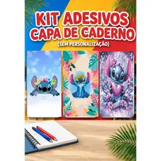 Adesivos Capa de Caderno (Kit com 3 unidades SEM PERSONALIZAÇÃO)