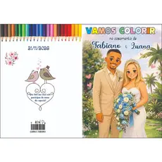 20 Livrinhos para Colorir Casamento | Lembrancinha Personalizada