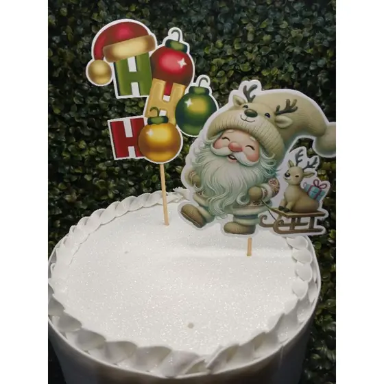 kit 4 mini topo de bolo natal. Topper de bolo natalino. Decoração bolo natal.