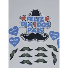 Topo de bolo dia dos pais, topper, personalizado, topo pai.