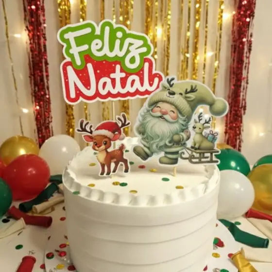 Topo de bolo Natalino, Topper natal