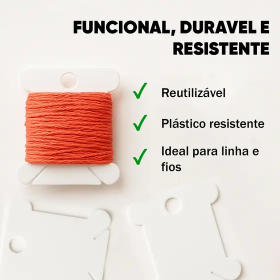 Kit Plaquetas Para Enrolar Linha Meadas Bordados Fitas Enrola linha