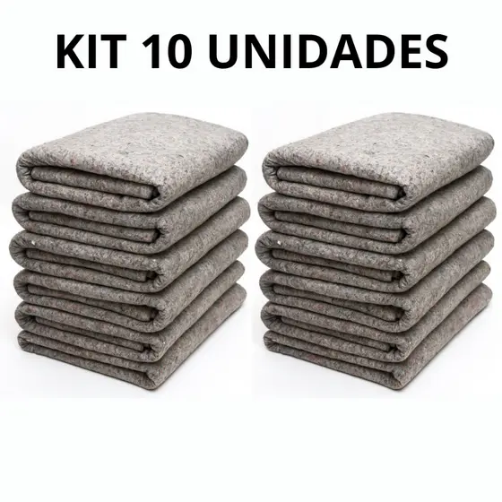 Kit 10 Cobertas Casal Popular Doação Manta Grosso Mudança Quente 2,15x1,80m