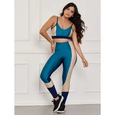 Conjunto fitness Color (calça+top) Academia 11123/11122