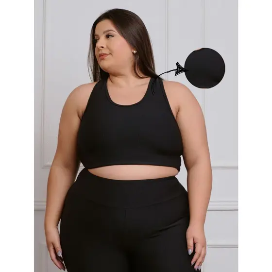 Top Canelado Fitness Plus Size Academia 11241