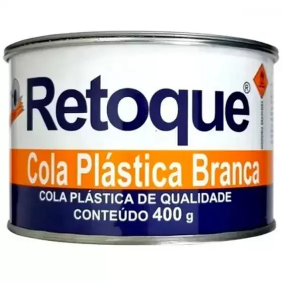 Massa Plástica Retoque 400g C/ Catalisador Cor Branca