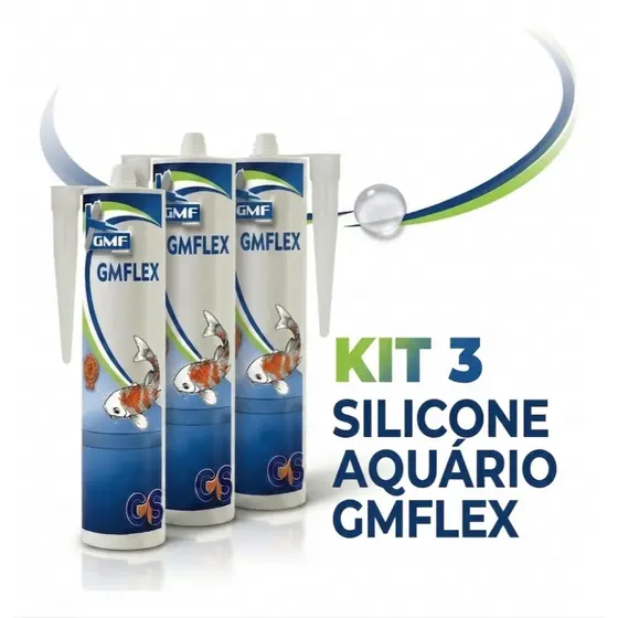 Kit 3 Cola Selante Silicone Aquário Transparente e Preto 260g
