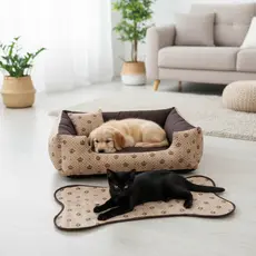 cama de cachorro médio cama dog cama pra gato  cama 60x60cm+ tapete de comedouros