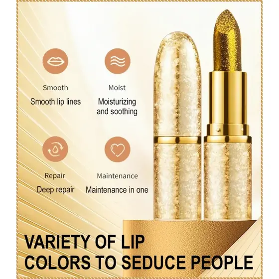 Lip Gloss Vermelho Perolado Brilhante Batom Hidratante Moda Poeira Dourada De Longa Duração E Colorfast