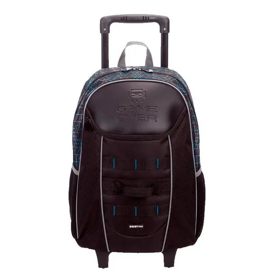 Mochila de Rodinhas Grande Sestini X Game Over - Colorido