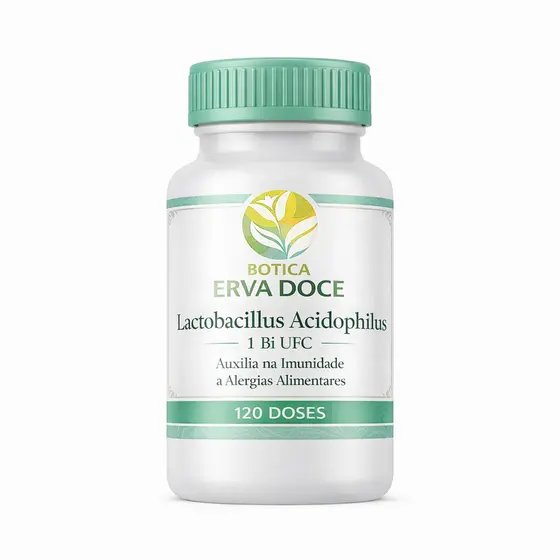 Lactobacilos Acidophilus 1 Bilhão UFC 120 Doses