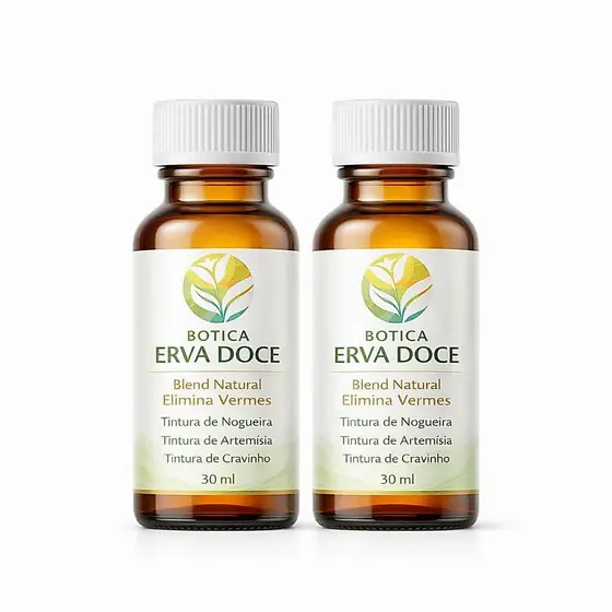 Tintura de Cravinho, Absinto e Nogueira 2 frascos de 30mL