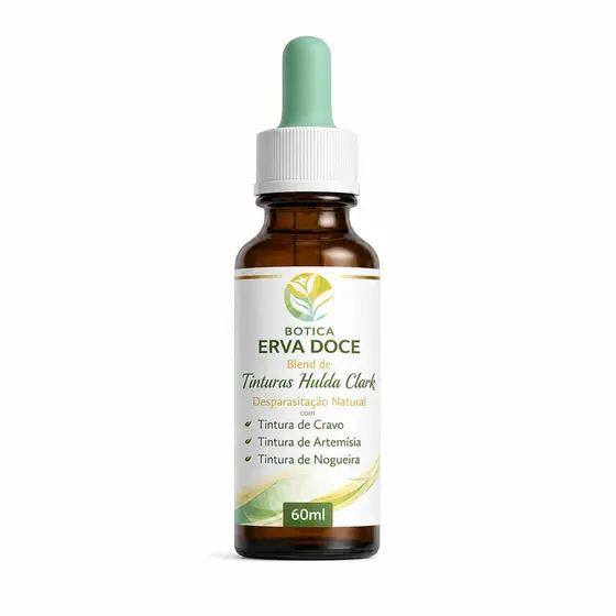 Tintura Antiparasitária Hulda Clark  Blend Nogueira, Absinto, Cravinho 60mL