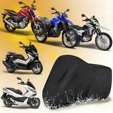 Capa de Cobrir Moto Protetor Resistente Contra Sol Chuva Poeira Anti-Risco Forrada Impermeável P M G