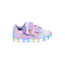 Tênis Led Infantil Feminino Sereia Casual Cano Baixo Meninas