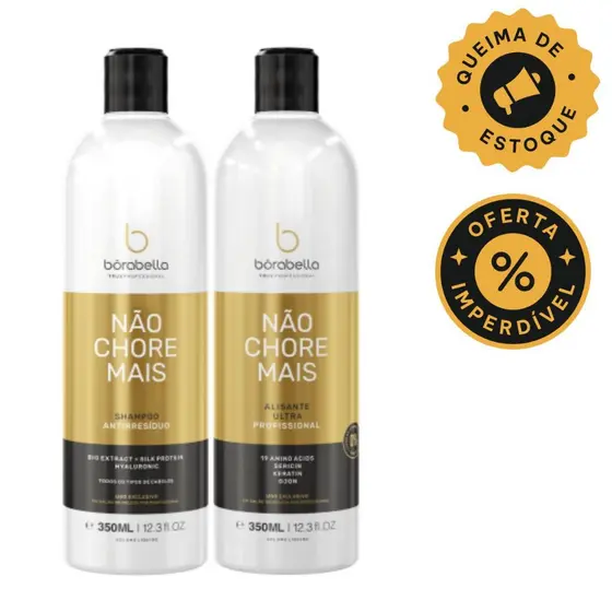 Borabella Orgânica Não Chore Mais Original 2x350ml Sem Formol