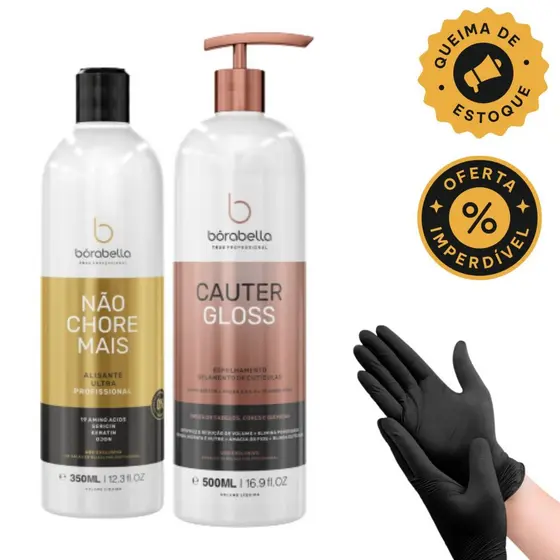 Borabella Não Chore Mais Passo2 350ml + Cauter gloss 500ml