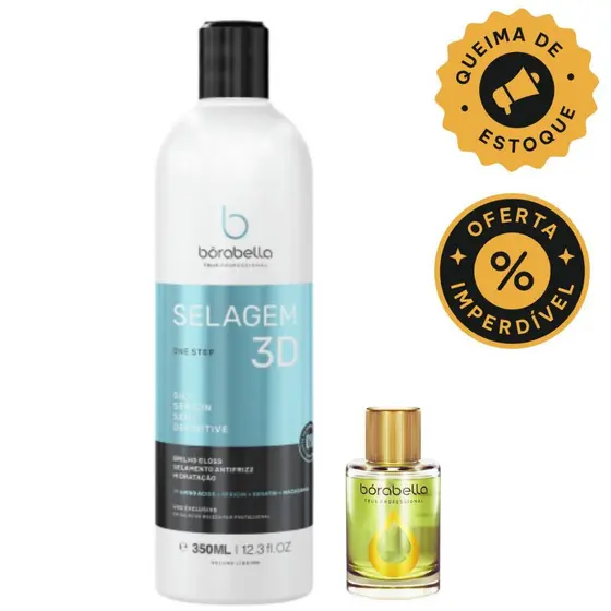 Borabella Selagem 3D Organic Semi Definitava Sem Formol 350ml