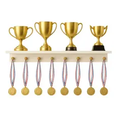 Porta Medalhas E Troféus Prateleira Organizador Decorativo 100% MDF Alta Qualidade